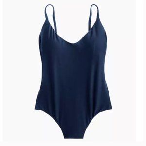 JCrew Ruched Back One-Piece Swimsuit H8250 Navy